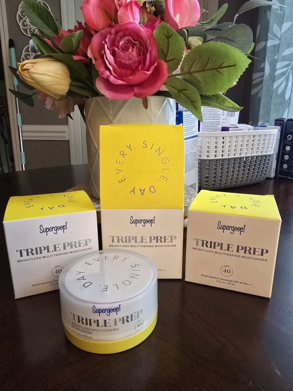 Supergoop! Triple Prep Weightless Moisturizer - Yellow and White Packaging
